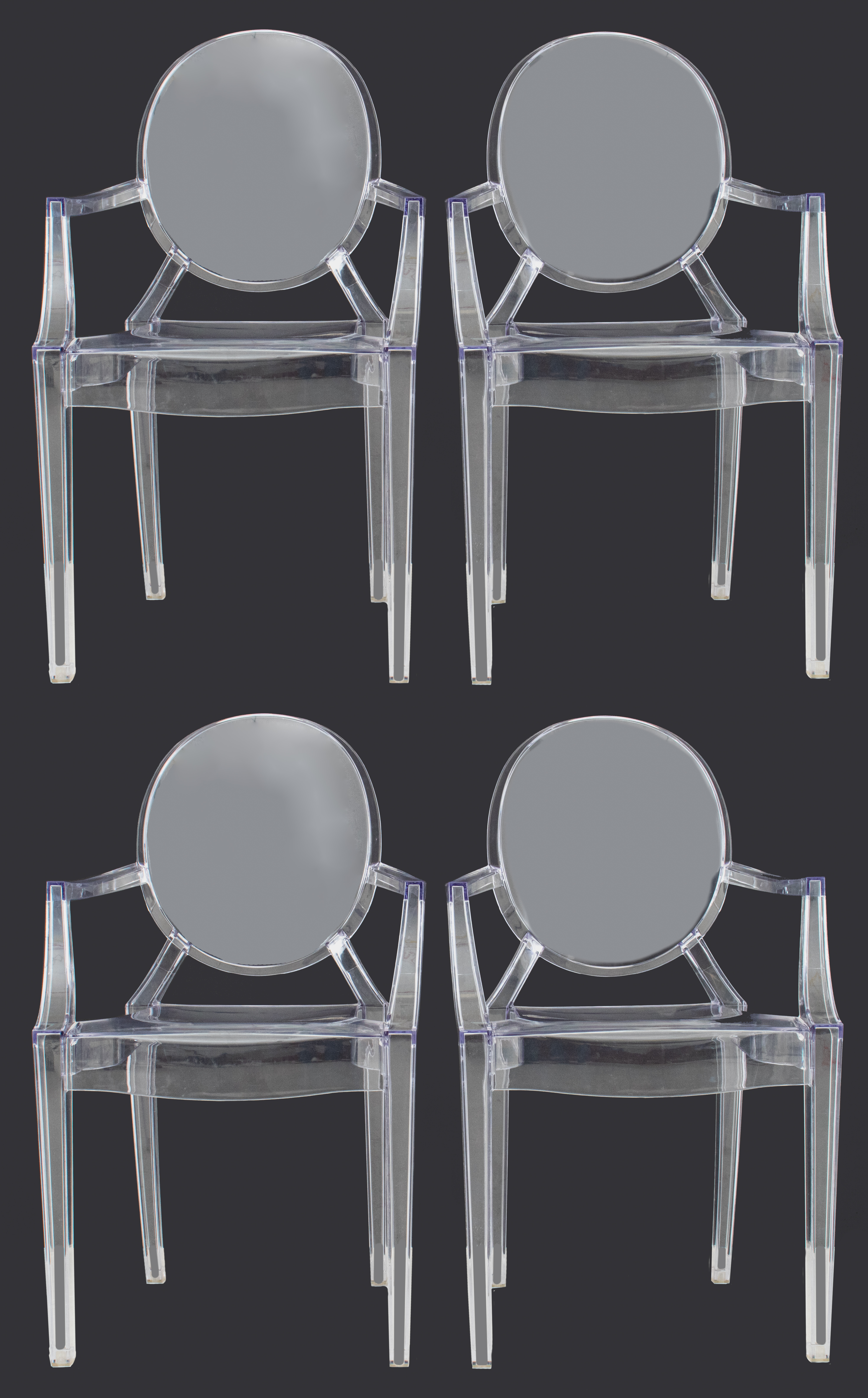 Appraisal: AFTER PHILIPPE STARCK LOUIS GHOST ARMCHAIRS After Philippe Starck French