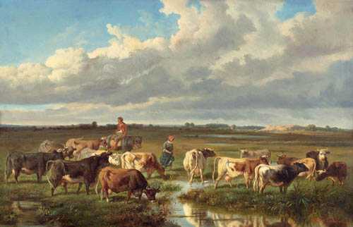 Appraisal: THOREN OTTO VON Ritter Vienna - Paris Cows with herdsmen