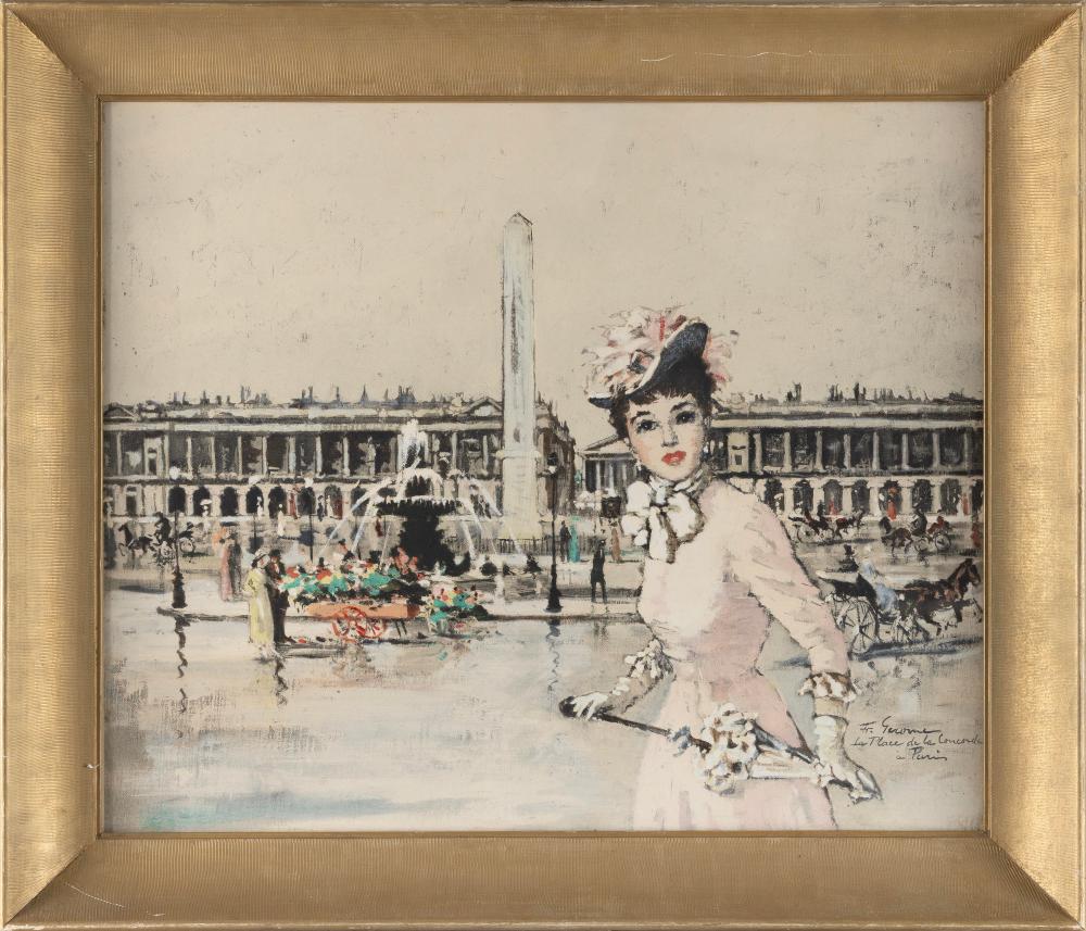 Appraisal: FRANCOIS GEROME France b Le Place de la Concorde a