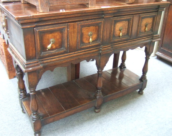 Appraisal: A late th century style oak small dresser base the