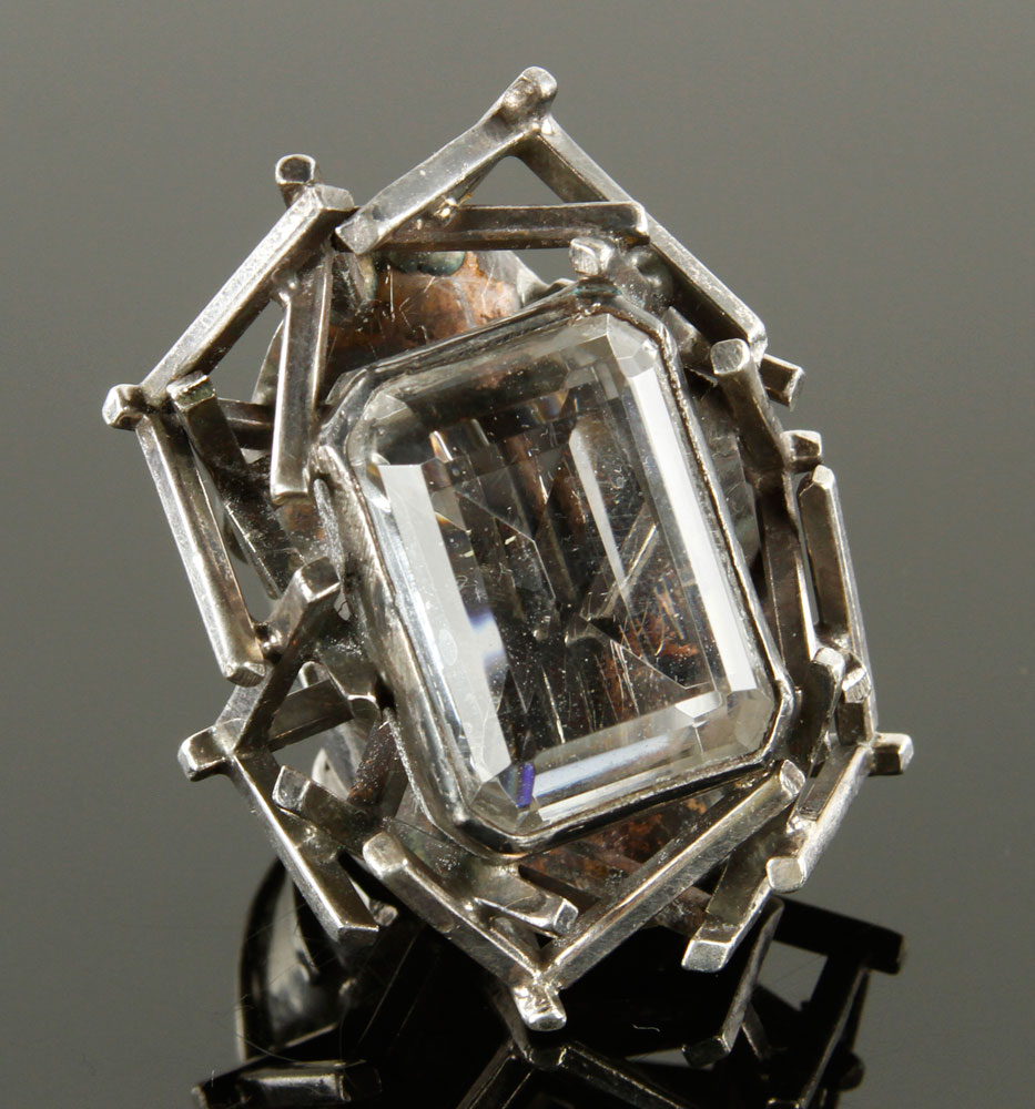 Appraisal: - Gera Brutalist Ring Sterling Silver Rachel Gera Israeli th