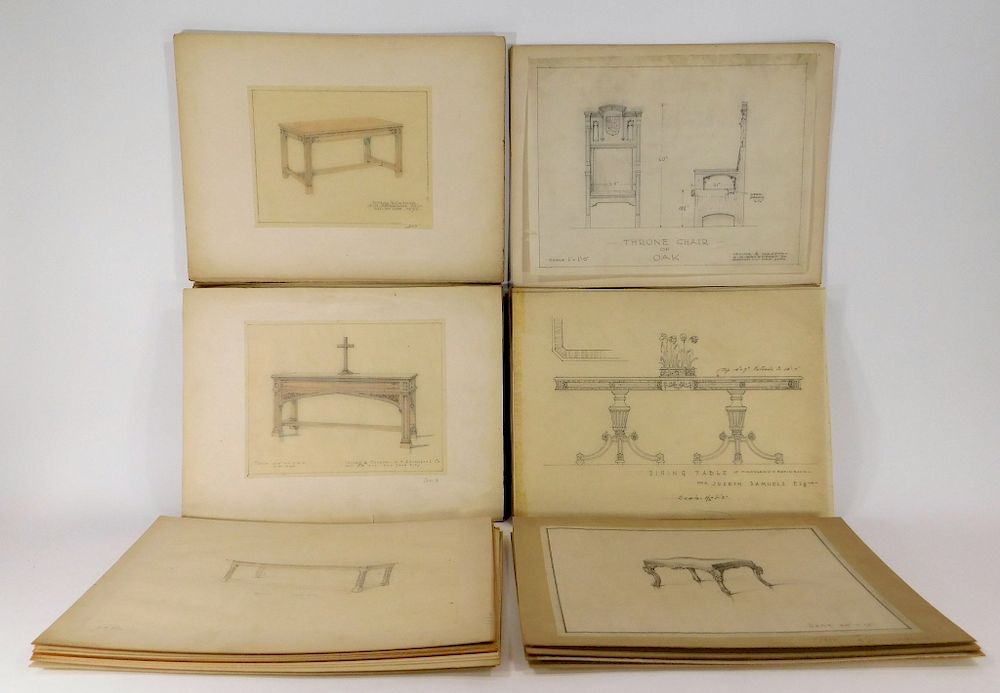 Appraisal: Irving Casson Boston Furniture Design Drawing Massachusetts Early th Century