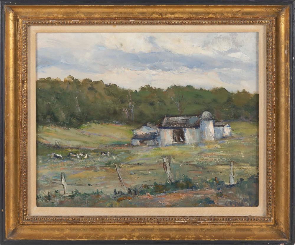 Appraisal: GEORGE PHILLIPS CONNECTICUT TH CENTURY TIFFANY FARM CONN OIL ON