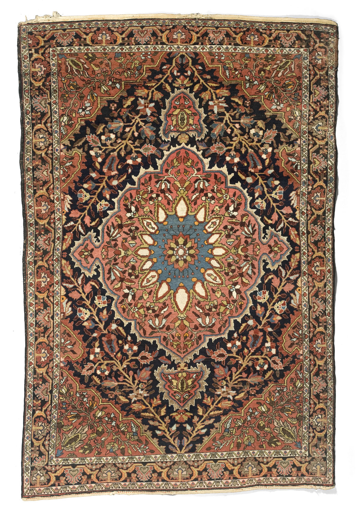 Appraisal: MALAYER SAROUK RUG NORTH PERSIA CIRCA The medium indigo cream