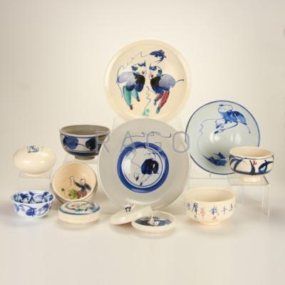 Appraisal: JACKSON LI Eleven ceramic pieces Alfred NY - eight bowls