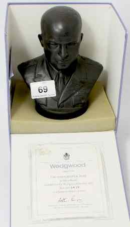 Appraisal: Wedgwood Black Basalt The Eisenhower Bust Limited Edition Boxed with