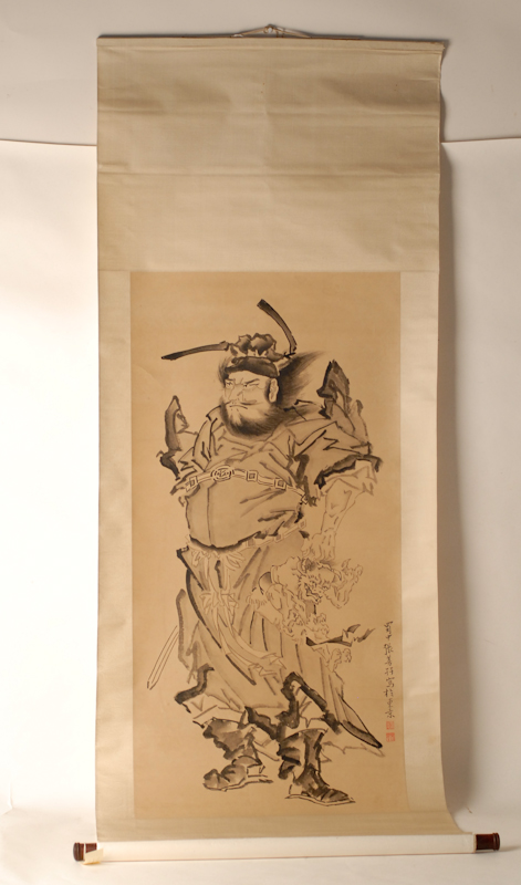 Appraisal: th C Chinese Scroll Painting of Zhong Kui with a