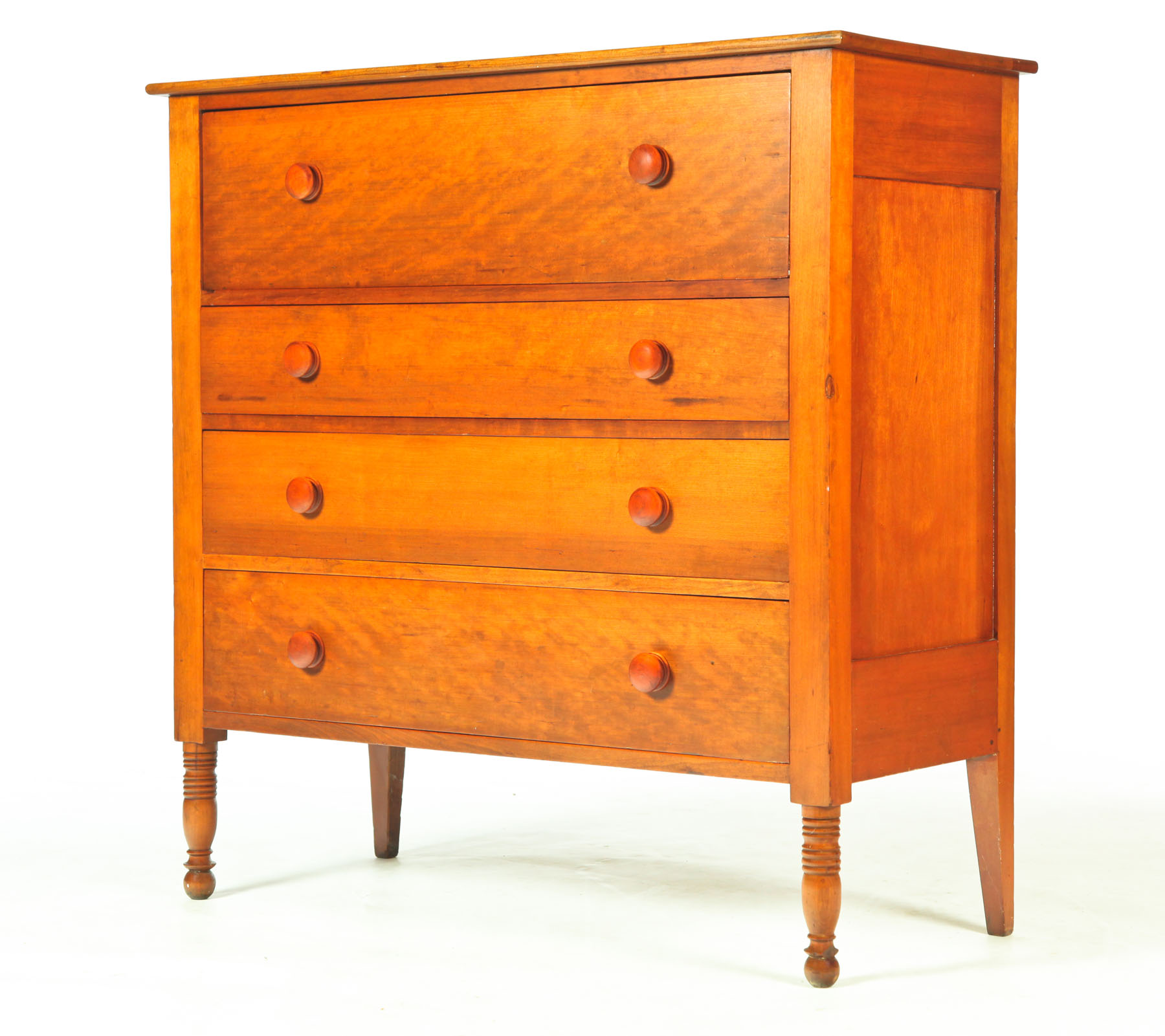 Appraisal: SHERATON CHEST OF DRAWERS Midwestern nd quarter- th century cherry