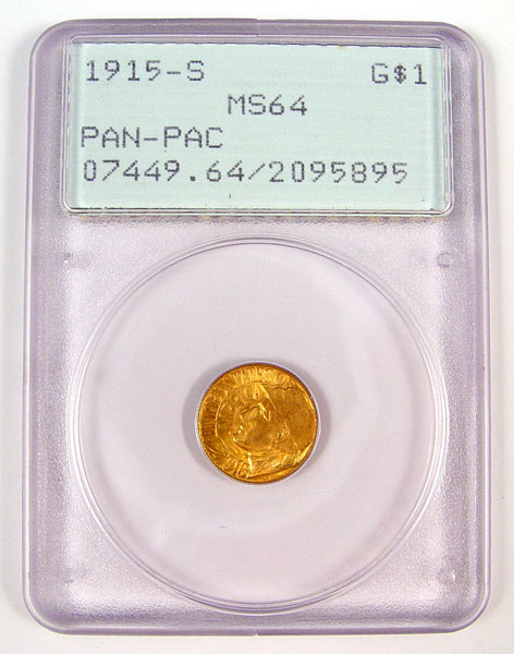 Appraisal: -S PANAMA PACIFIC GOLD PCGS MS Graded from PCGS MS