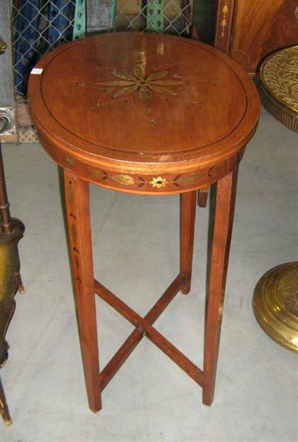 Appraisal: Adams style side table The oval top with brass and