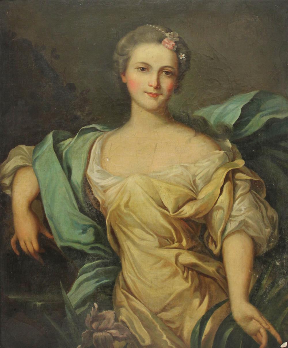 Appraisal: CIRCLE OF JEAN MARC NATTIER FRENCH TH CENTURY PORTRAIT OF