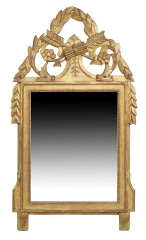 Appraisal: French Regence style giltwood mirror early th c crest with