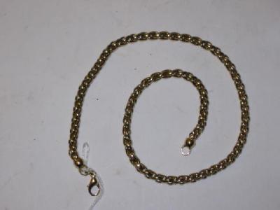 Appraisal: A CT GOLD DOUBLE CURB LINK CHAIN NECKLACE long hallmarked