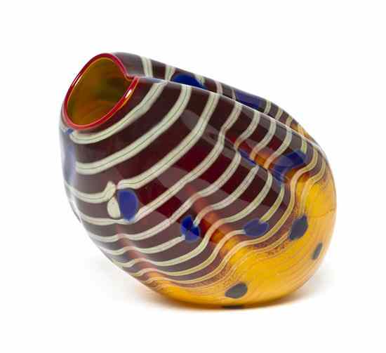 Appraisal: A Glass Sculpture Dale Chihuly American b Cinnamon Macchia Portland