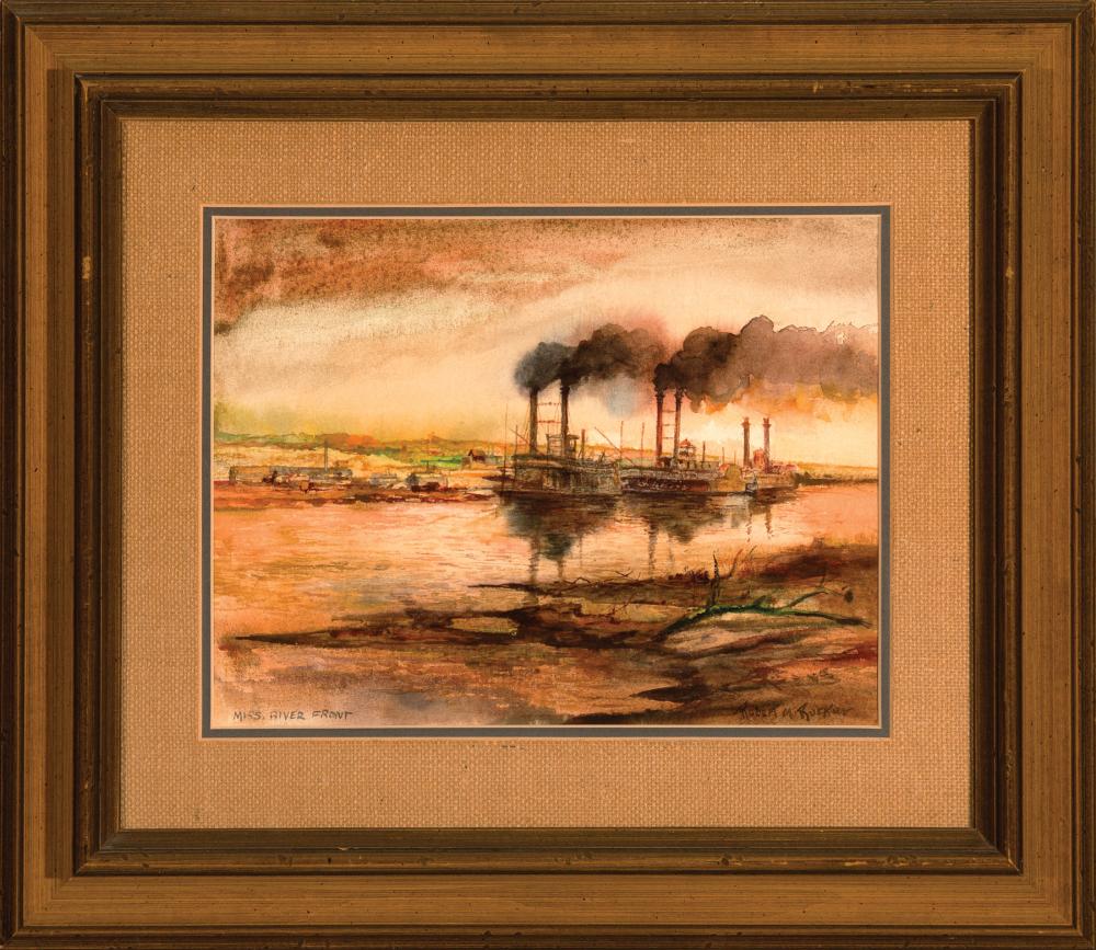 Appraisal: Robert Malcolm Rucker American Louisiana - Mississippi River Front watercolor