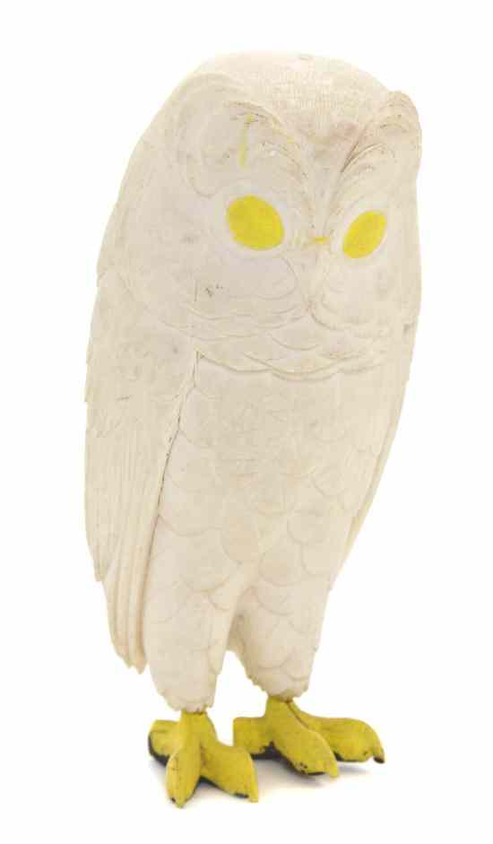 Appraisal: A Japanese Ivory Carving of an Owl having realistically carved