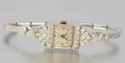 Appraisal: A Ladies' Eloga Diamond Watch k white gold case decorated