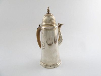 Appraisal: A Britannia standard silver coffee pot in the Queen Anne