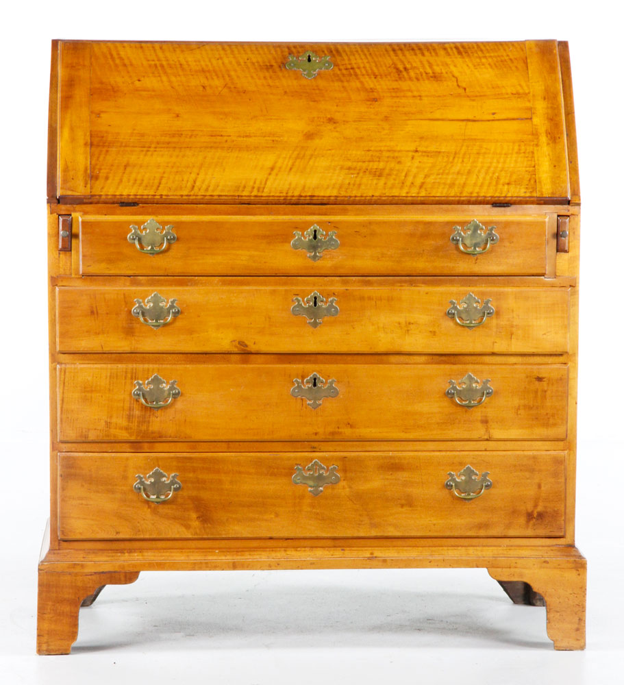 Appraisal: - th C American Chippendale Slant Lid Desk th century