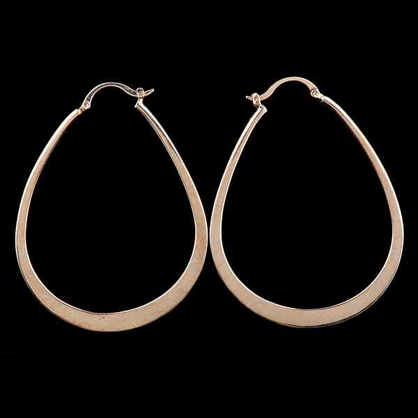 Appraisal: Tiffany Co Sterling Hoop Earrings A pair of Sterling Silver