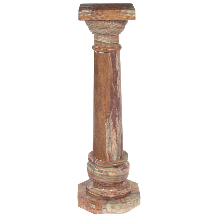 Appraisal: Marble pedestal octagonal top over a column base some restoration