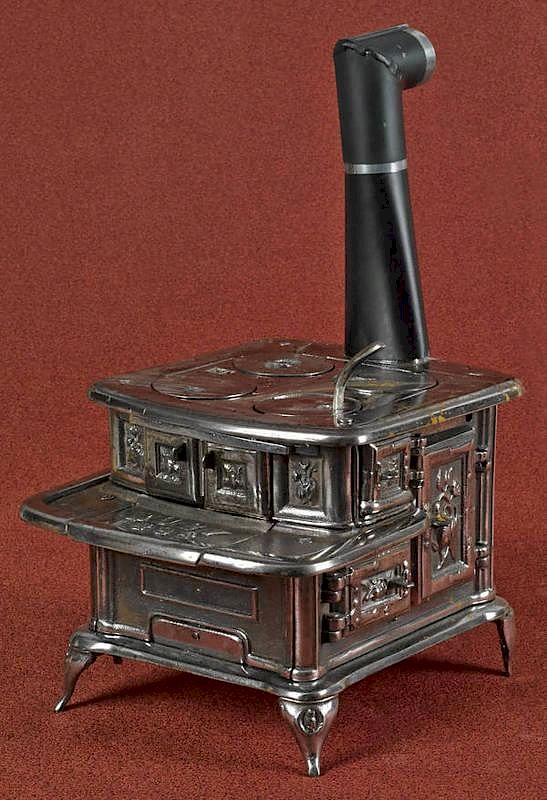 Appraisal: Cast iron and nickel Ruby toy stove Cast iron and