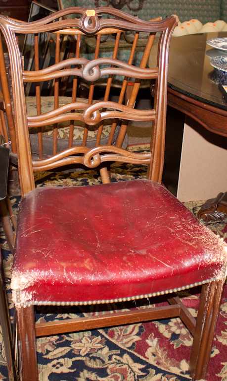 Appraisal: Biggs federal style mahogany ribbon-back chair Estimate - Comments added