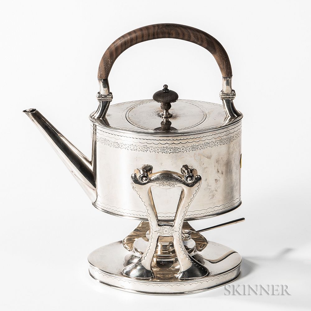 Appraisal: Bailey Banks Biddle Sterling Silver Kettle-on-Stand Bailey Banks Biddle Sterling