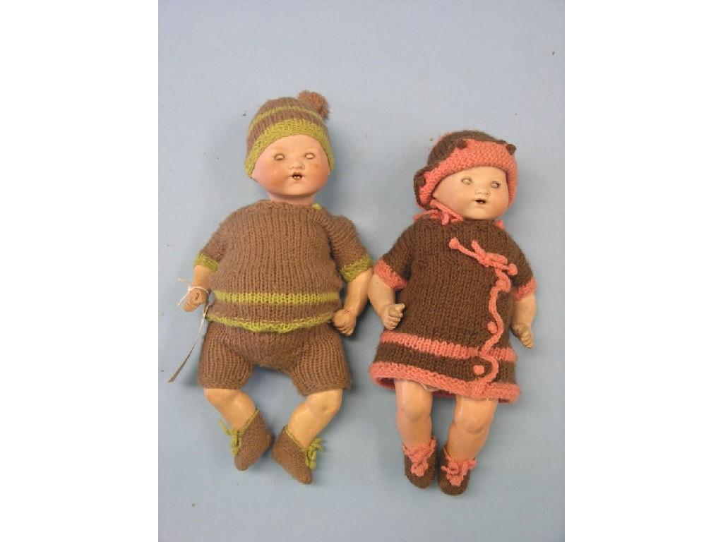 Appraisal: Two Armand Marseilles My Dream Baby dolls mould in