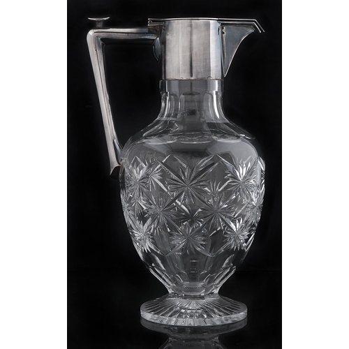 Appraisal: An EPNS mounted cut glass claret jug second quarter th