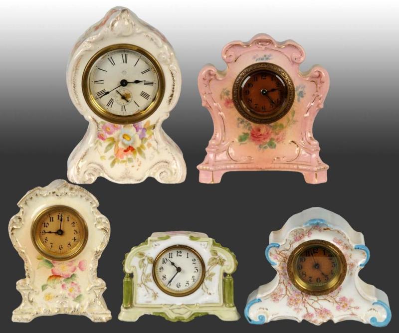 Appraisal: Lot of China Clocks Description One is marked Germany and