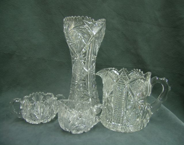 Appraisal: Signed Hawkes crystal cut glass milk pitcher Hawkes cut glass