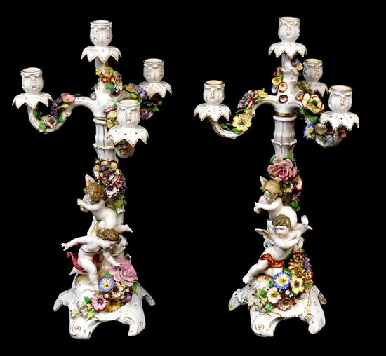 Appraisal: Pair C G Schierholz Sohn Plaue Thuringia Germany porcelain figural