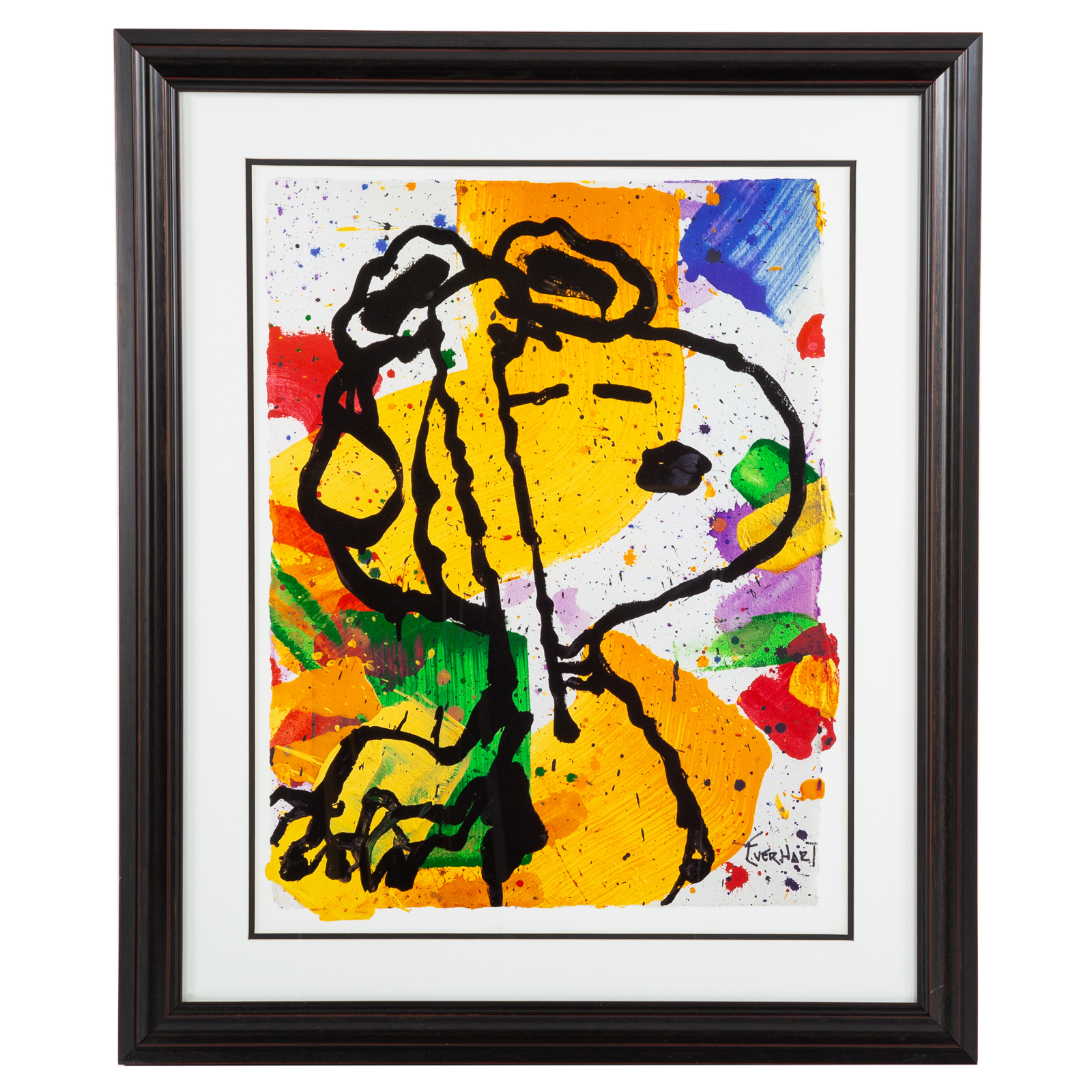 Appraisal: TOM EVERHART SALUTE LITHOGRAPH American b Lithograph in colors signed