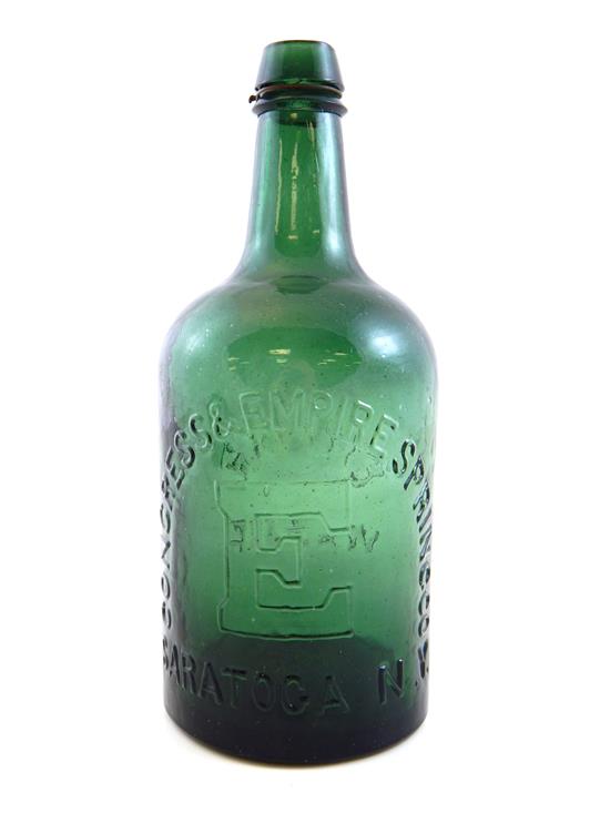 Appraisal: GLASS CONGRESS EMPIRE SPRING CO SARATOGA NY bottle reverse EMPIRE