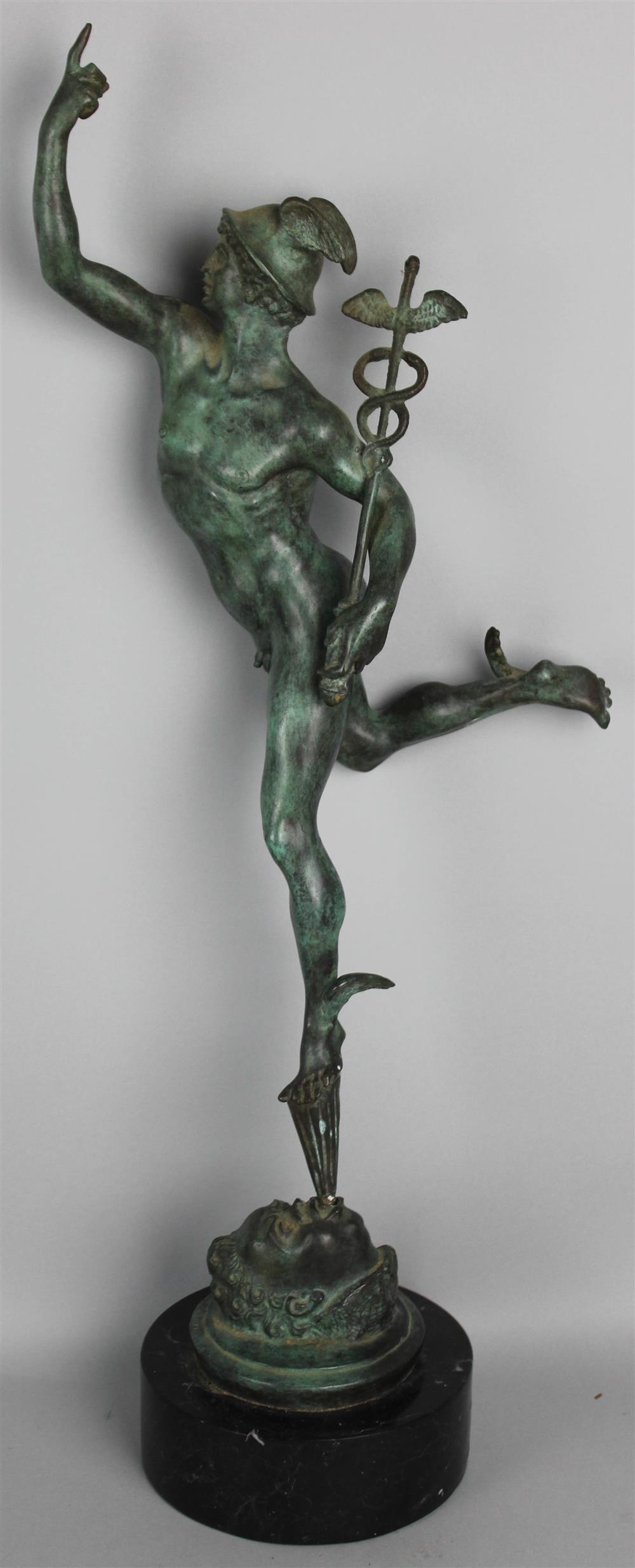 Appraisal: BRONZE FIGURE OF MERCURY AFTER GIAMBOLOGNA TH TH CENTURY the