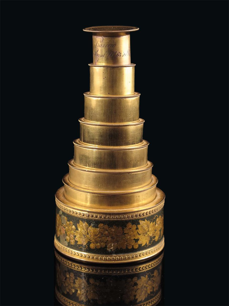 Appraisal: A th century French gilt brass draw inch monocular