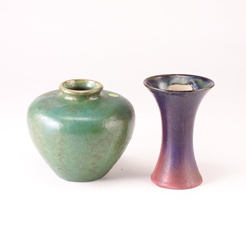 Appraisal: FULPER Two vases one with flat shoulder in a fine