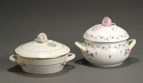 Appraisal: Two Herend Covered Serving Dishes The first - s having