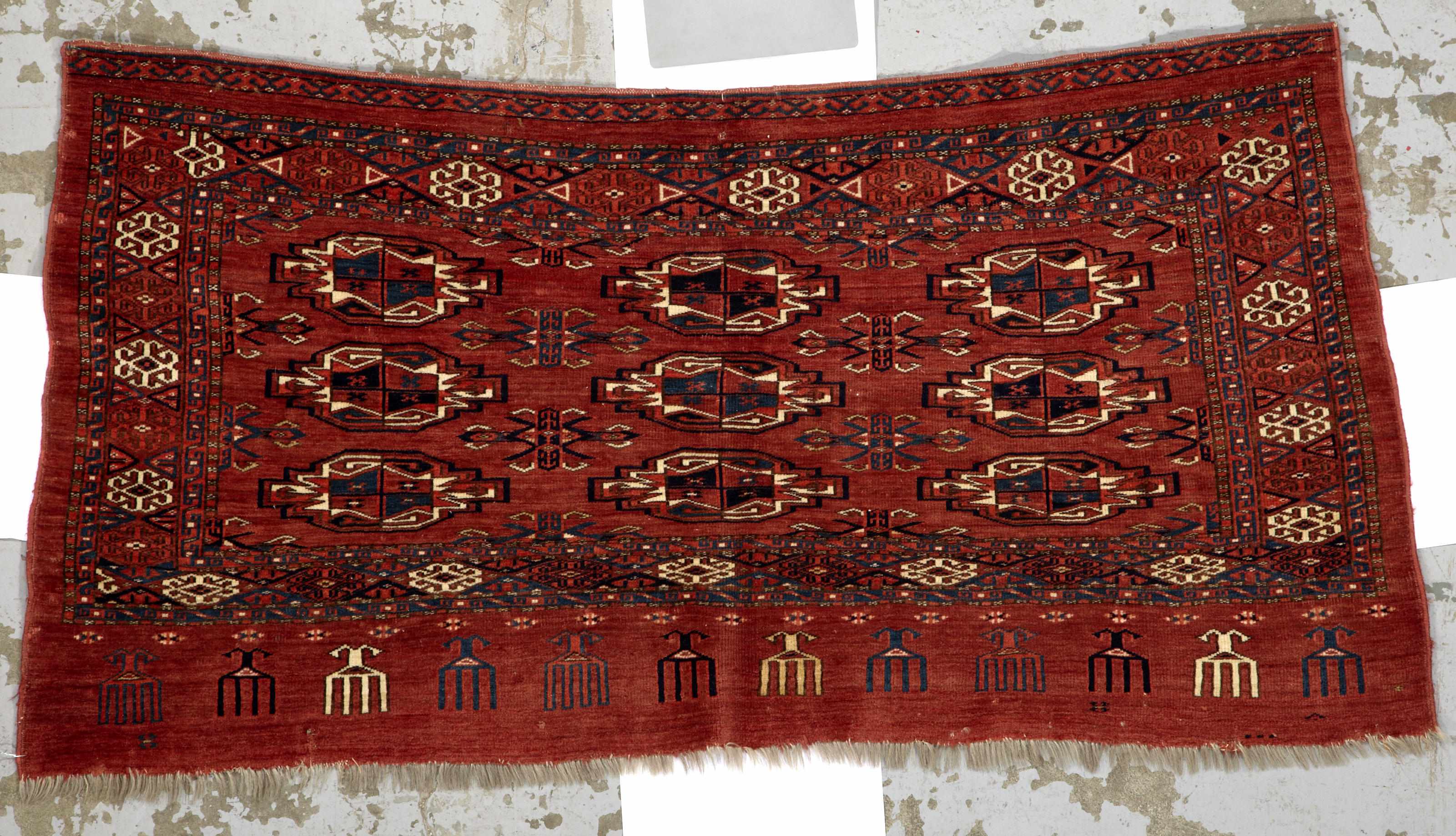 Appraisal: A Tekke rug Turkestanlate th centurysize approximately ft in x