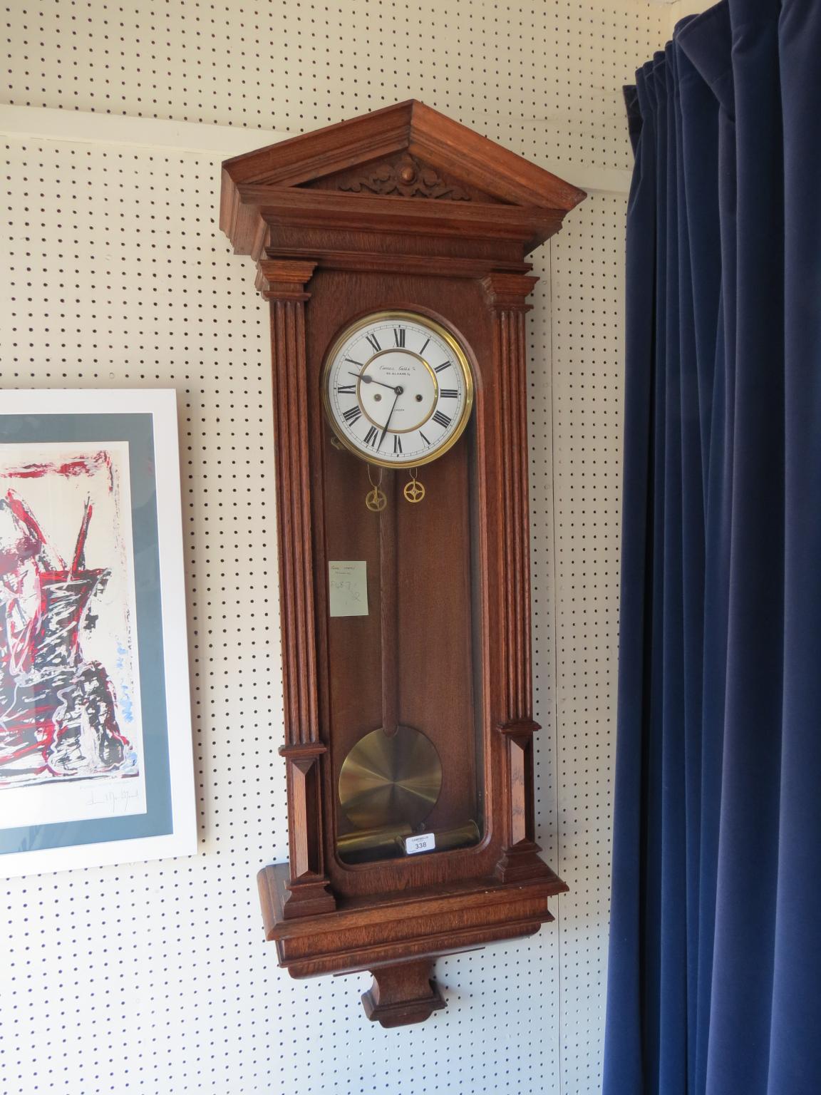 Appraisal: A late th century wall clock enamelled dial signed Camerer