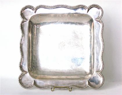 Appraisal: Sterling silver serpentined fruit dish th century