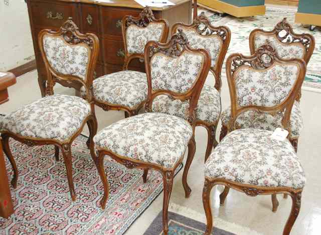 Appraisal: A SET OF SIX LOUIS XV STYLE SIDE CHAIRS French