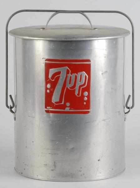 Appraisal: Aluminum UP Round Picnic Cooler Description Circa s to s