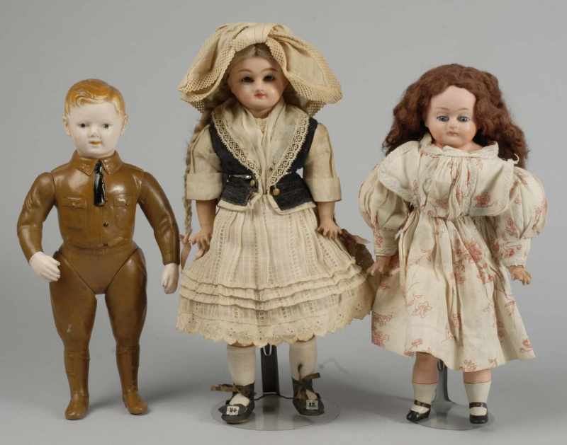 Appraisal: Lot of Patent Washable and Composition Dolls Description Ideal composition