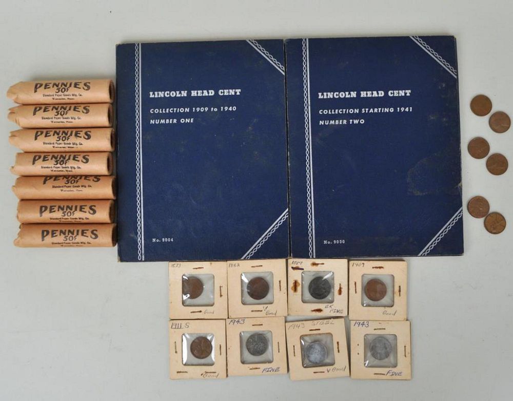 Appraisal: Group of U S Lincoln Cents comprising two partial books