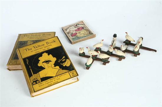 Appraisal: BOOKS AND TOY Germany late th century wood Painted goose