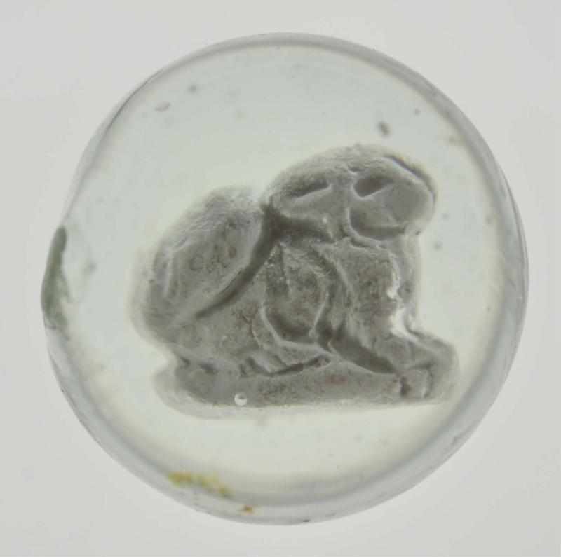 Appraisal: Small Rabbit Sulphide Marble Description Nice figure of a rabbit