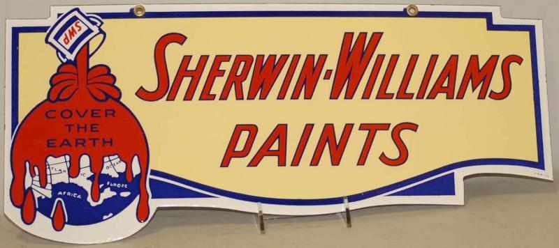 Appraisal: Porcelain Sherwin-Williams Paint Sign s - s Clean and bright