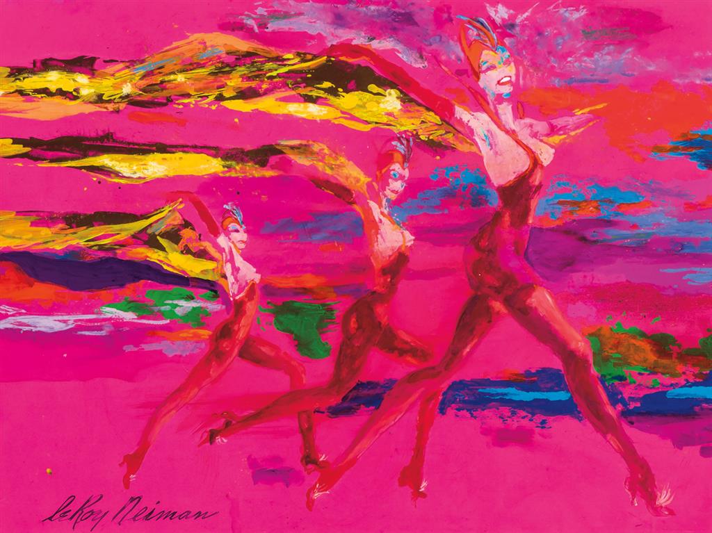 Appraisal: LEROY NEIMAN American - Chorus Girls acrylic on board signed